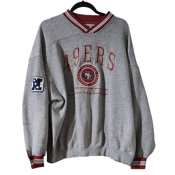 Lee Other - VTG Lee Sport 49ers Sweatshirt NFL Football V Neck Pullover Gray  XL -FLAWED
